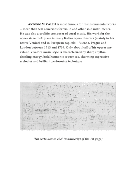 Vivaldi Antonio Un Certo Non So Che Aria From The Opera Arsilda Regina Di Ponto Arranged For Voice And Piano A Minor Page 2