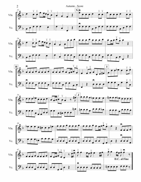 Vivaldi Autumn Allegro From 4 Seasons For Violin And Cello Page 2
