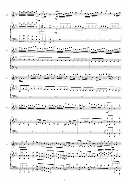 Vivaldi Concerto In D Major Rv 429 For Flute And Piano Page 2