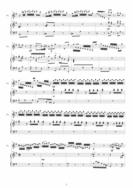 Vivaldi Concerto No 12 In G Major Rv 298 Op 4 For Violin And Piano Page 2