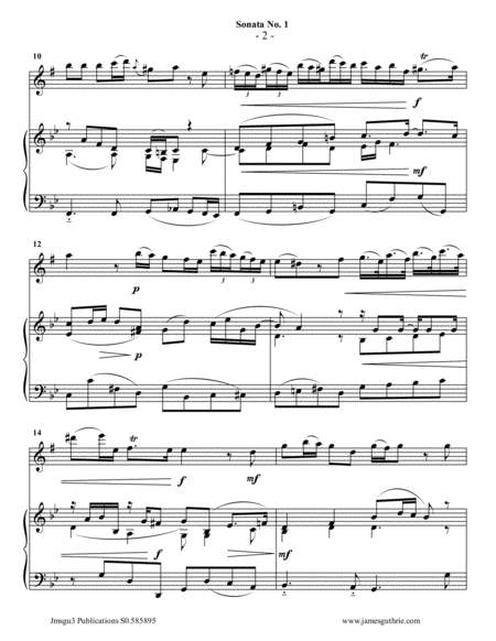 Vivaldi Sonata No 1 For Baritone Sax Piano Page 2