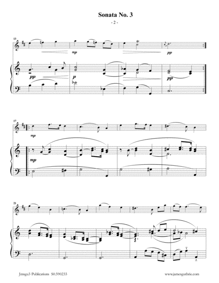 Vivaldi Sonata No 3 For Tenor Sax Piano Page 2