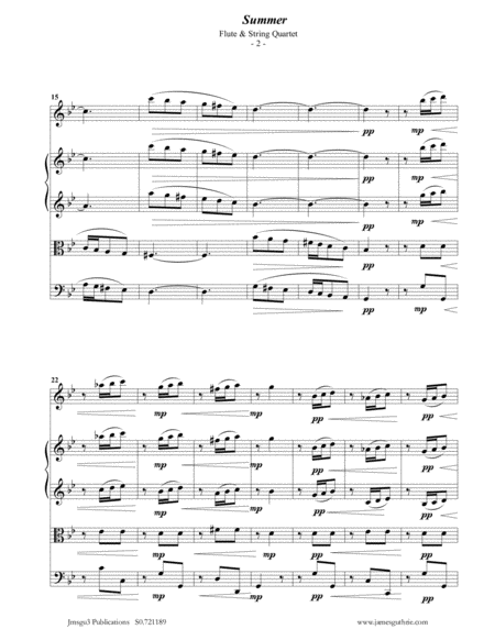 Vivaldi Summer From The Four Seasons For Flute String Quartet Page 2