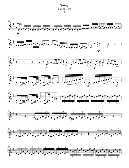 Vivaldi The Four Seasons Spring For Solo French Horn Page 2