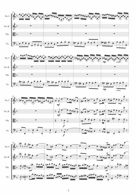 Vivaldi Violin Concerto In D Minor Rv 242 Op 8 No 7 For String Quartet Page 2