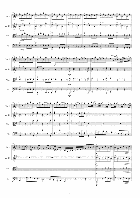 Vivaldi Violin Concerto In G Major Rv 301 Op 4 No 3 For String Quartet Page 2