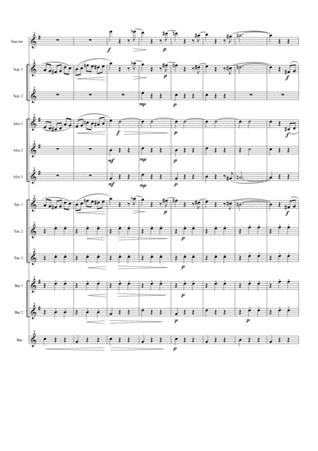 Voices Of Spring For Saxophone Ensemble Page 2