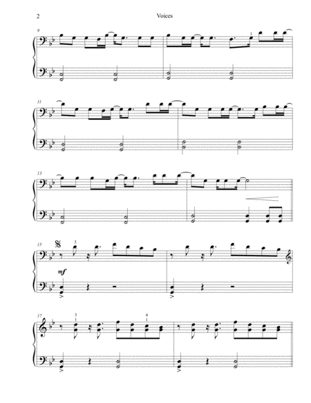 Voices Randy Ortons Theme Easy Piano Page 2