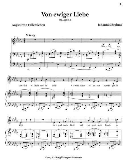 Von Ewiger Liebe Op 43 No 1 B Flat Minor Page 2