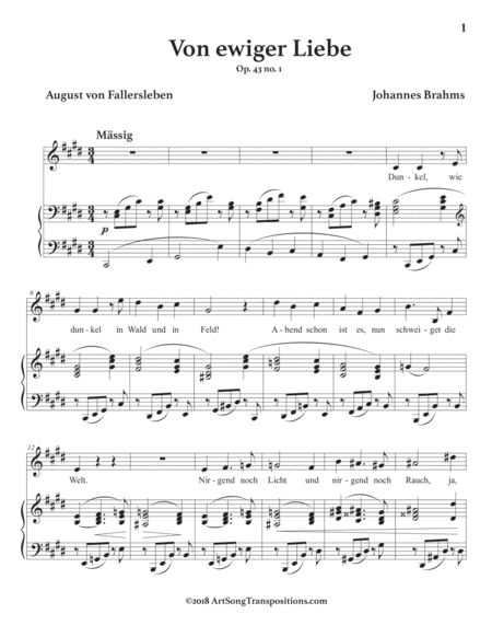 Von Ewiger Liebe Op 43 No 1 C Sharp Minor Page 2