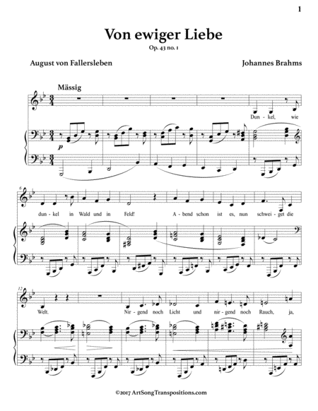 Von Ewiger Liebe Op 43 No 1 G Minor Page 2