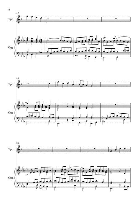 Wachet Auf For Trumpet And Organ Page 2