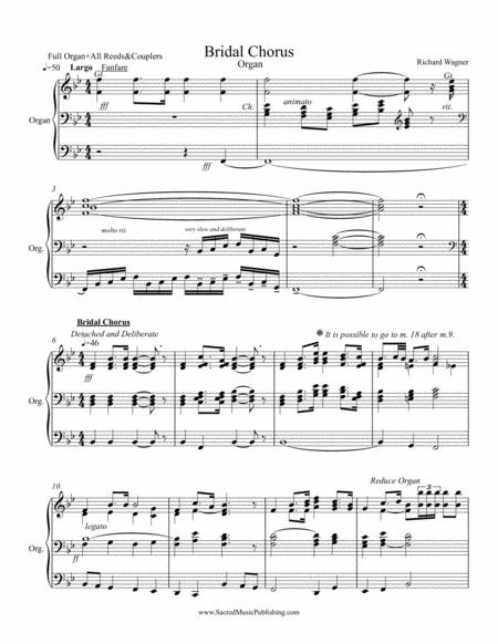 Wagner Fanfare And Bridal Chorus Organ Page 2
