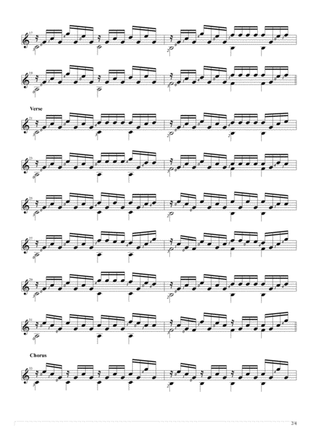 Waiting Outside The Lines Solo Guitar Score Page 2