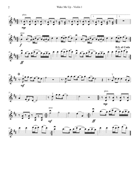 Wake Me Up String Quartet Page 2