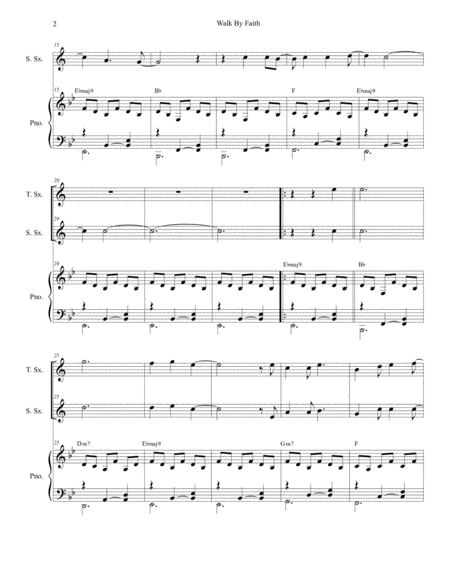 Walk By Faith Duet For Soprano And Tenor Saxophone Page 2