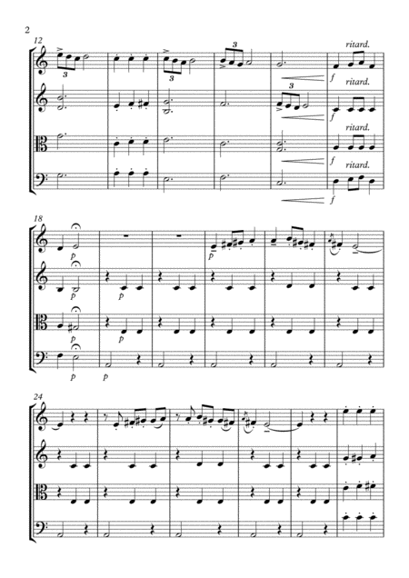 Waltz From Lyric Pieces Op 12 No 2 For String Quartet Page 2