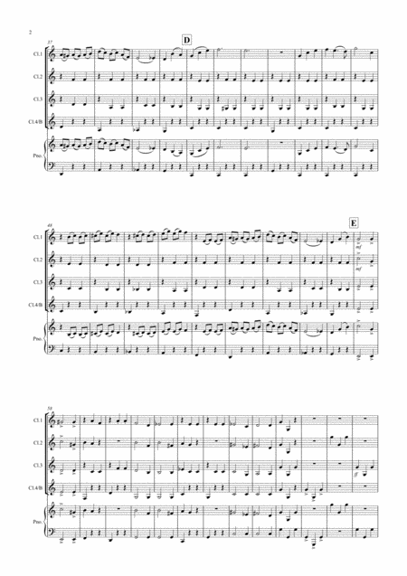 Waltz Of The Flowers Fantasia From Nutcracker For Clarinet Quartet Page 2
