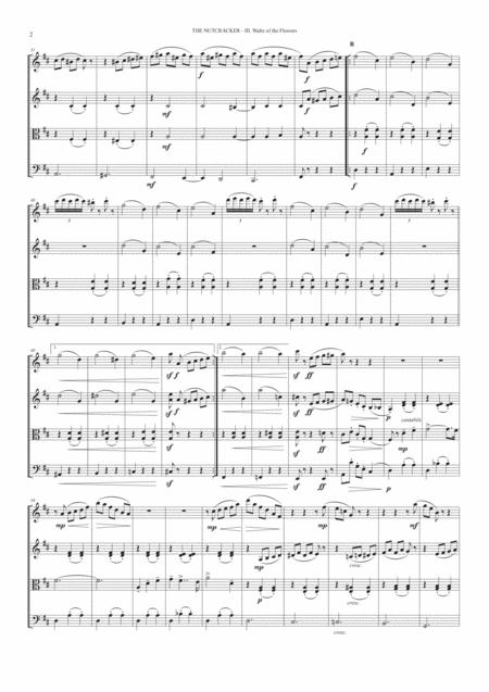 Waltz Of The Flowers From Nutcracker Suite For String Quartet Page 2