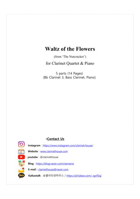 Waltz Of The Flowers From The Nutcracker For Clarinet Quartet Piano Page 2