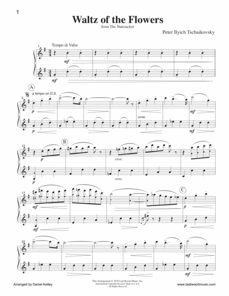 Waltz Of The Flowers From The Nutcracker For Flute Or Oboe Or Violin Flute Or Oboe Or Violin Duet Music For Two Page 2