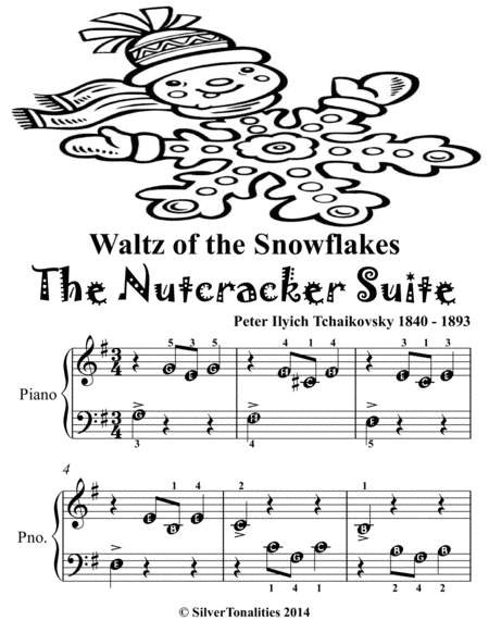 Waltz Of The Snowflakes The Nutcracker Suite Beginner Piano Sheet Music Tadpole Edition Page 2