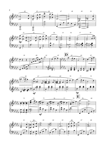 Waltzin Romance Piano Solo Page 2