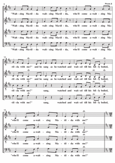 Waltzing Matilda Click Go The Shears Medley Page 2