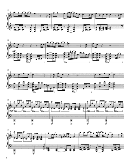 Wanted Dead Or Alive Solo Piano Page 2