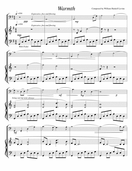 Warmth New Age Suite For Cello And Piano Page 2