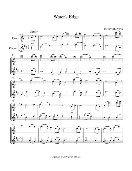 Waters Edge For Flute And Clarinet Page 2