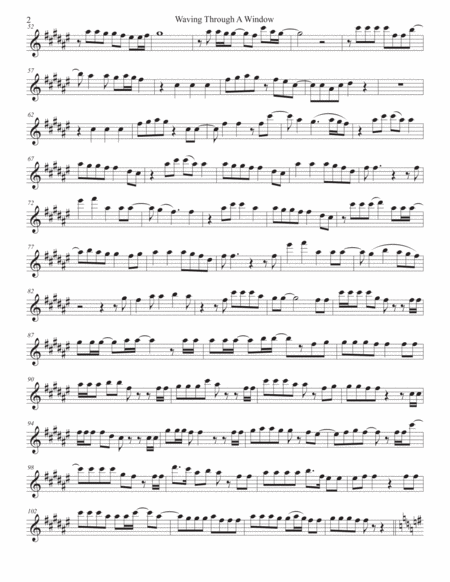 Waving Through A Window Original Key Alto Sax Page 2