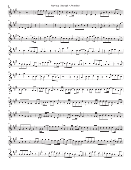 Waving Through A Window Original Key Flute Page 2