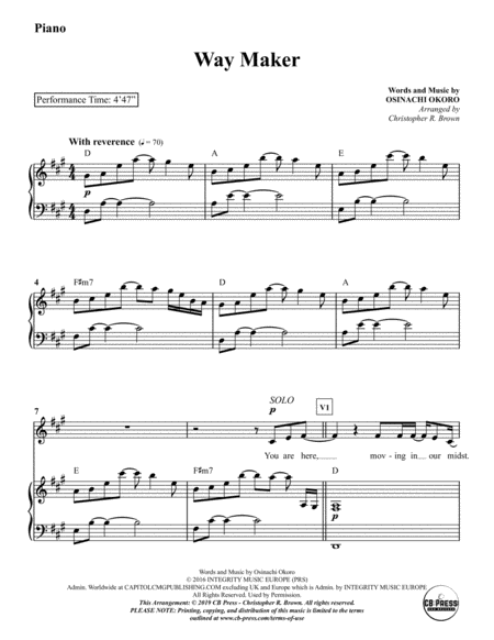 Way Maker Sinach Anthem Piano Accompaniment Rhythm Chart Page 2