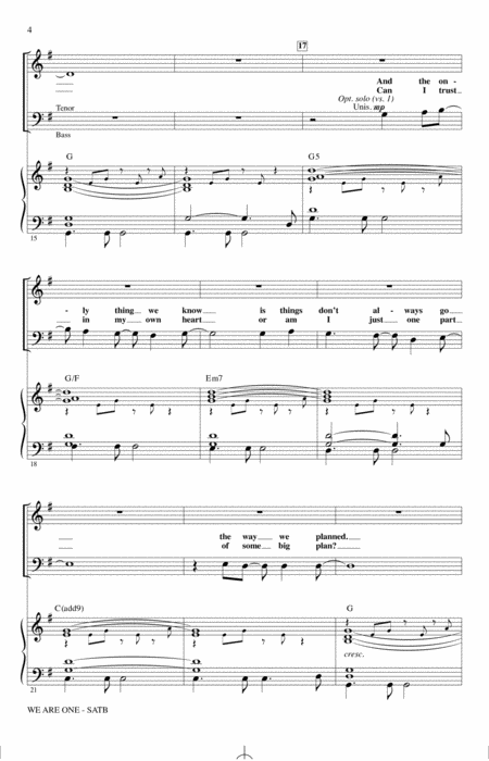 We Are One From The Lion King Ii Simbas Pride Arr Roger Emerson Page 2