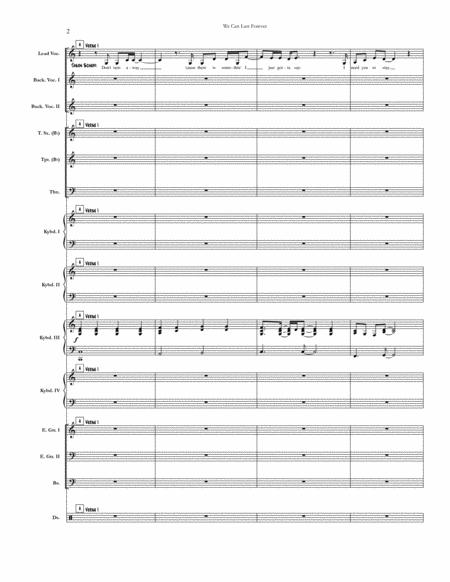 We Can Last Forever Chicago Full Score Set Of Parts Page 2