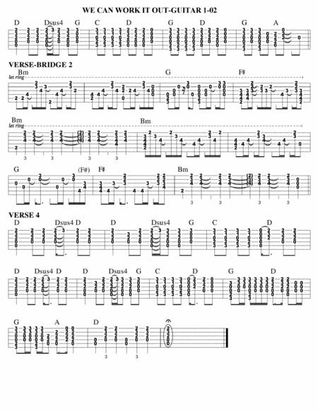 We Can Work It Out Guitar Tab Page 2