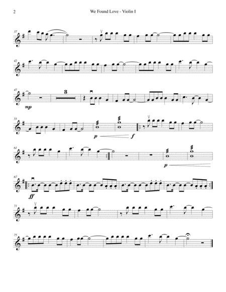 We Found Love String Quartet Page 2