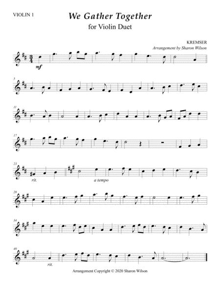 We Gather Together For Violin Duet Page 2