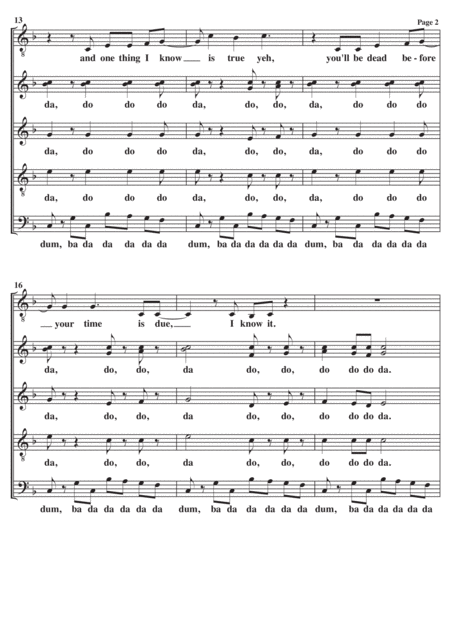 We Gotta Get Out Of This Place A Cappella Page 2