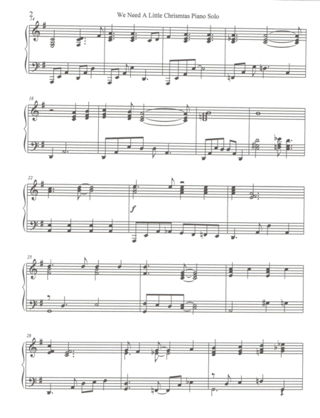 We Need A Little Christmas Piano Solo Page 2