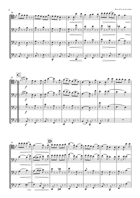 We Re Off To See The Wizard From The Wizard Of Oz For Trombone Quartet Page 2