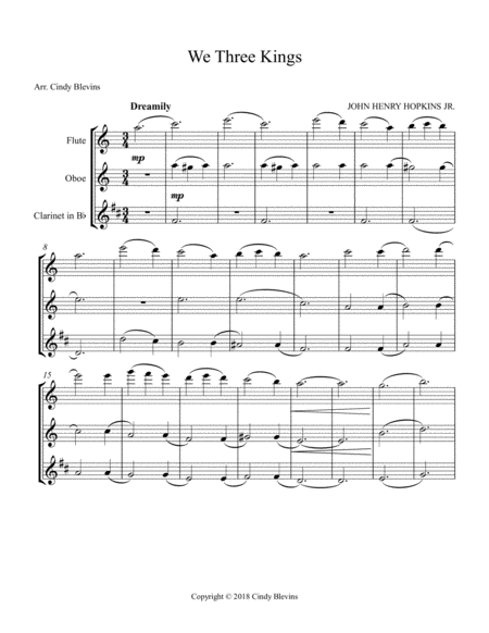 We Three Kings For Flute Oboe And Clarinet Page 2