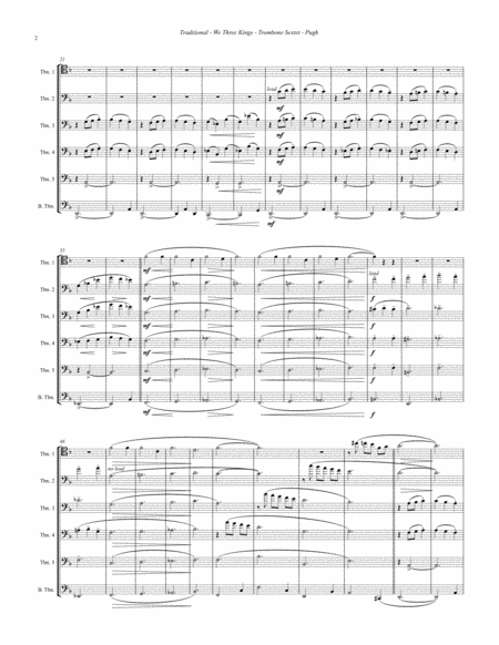 We Three Kings For Trombone Sextet Page 2