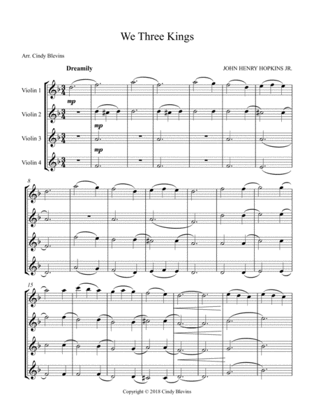 We Three Kings For Violin Quartet Page 2