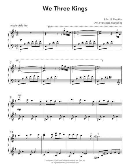 We Three Kings Showcase Piano Solo Page 2