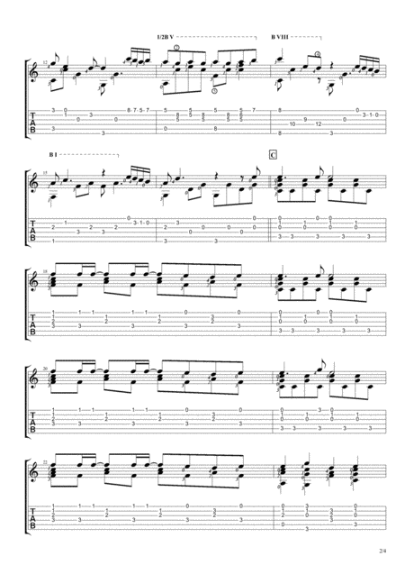 We Three Kings Solo Harp Page 2