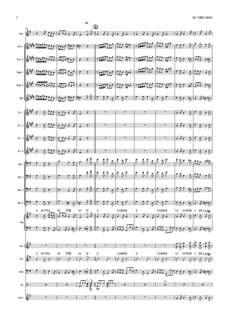 We Three Kings Vocal With Big Band Traditional Page 2