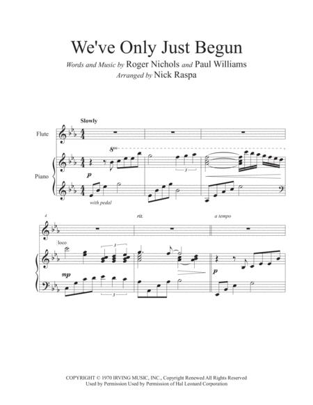 We Ve Only Just Begun Flute Piano Adv Int Page 2