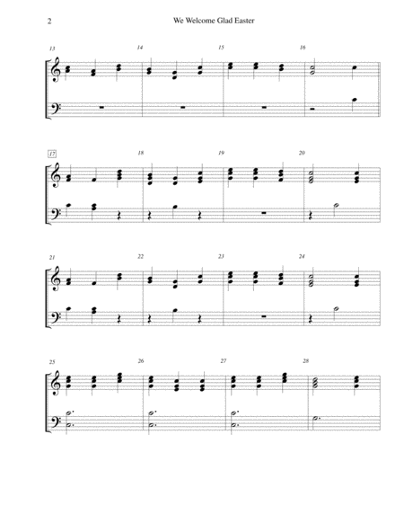 We Welcome Glad Easter For 3 Octave Handbell Choir Page 2